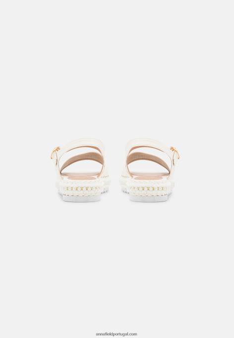 mulheres sandália plataforma branca F4BZ0D1551 Anna Field