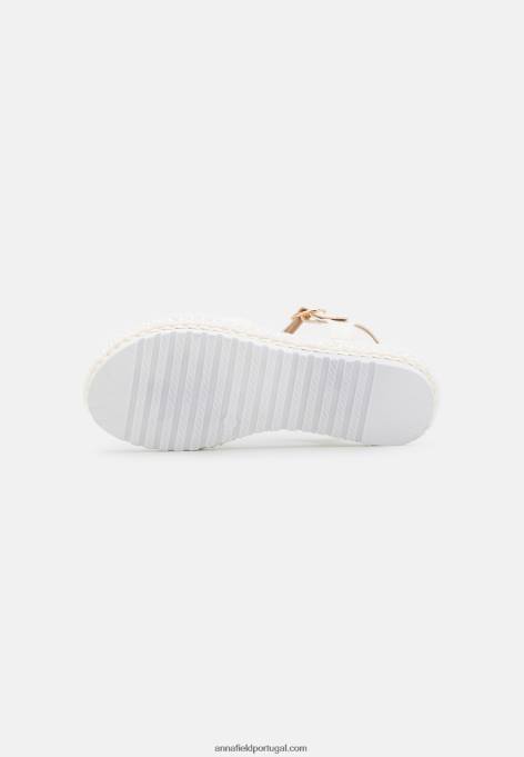 mulheres sandália plataforma branca F4BZ0D1551 Anna Field