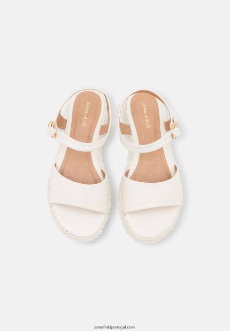 mulheres sandália plataforma branca F4BZ0D1551 Anna Field