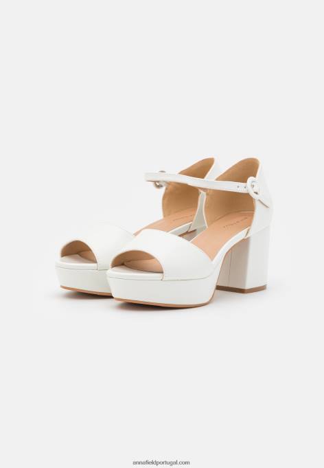 mulheres sandália plataforma branca F4BZ0D1563 Anna Field