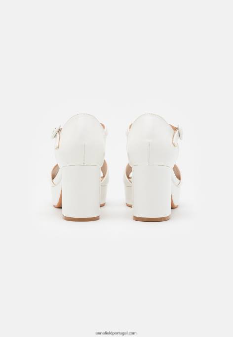 mulheres sandália plataforma branca F4BZ0D1563 Anna Field