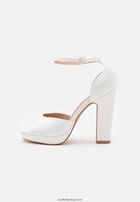 mulheres sandália plataforma branca F4BZ0D1586 Anna Field