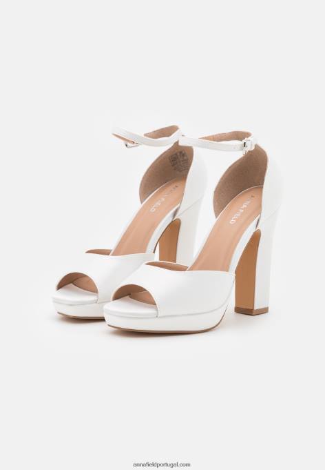 mulheres sandália plataforma branca F4BZ0D1586 Anna Field
