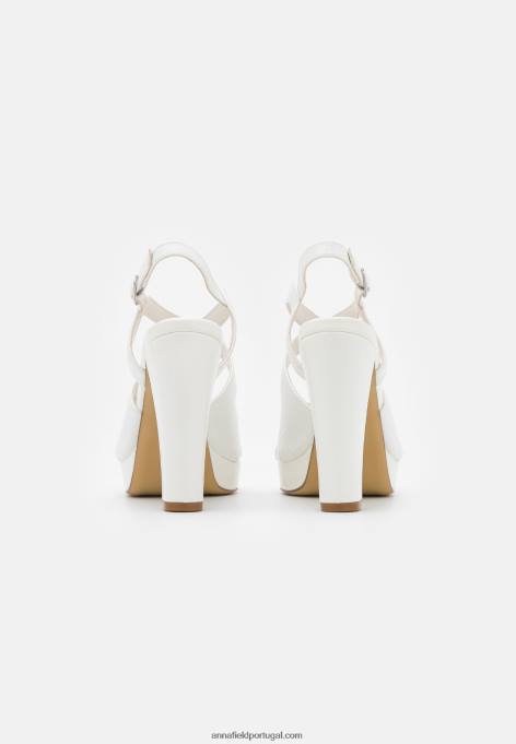 mulheres sandália plataforma branca F4BZ0D1587 Anna Field