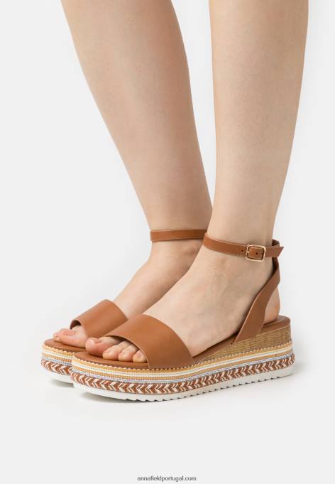 mulheres sandália plataforma conhaque F4BZ0D1474 Anna Field