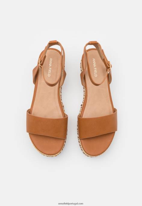 mulheres sandália plataforma conhaque F4BZ0D1474 Anna Field