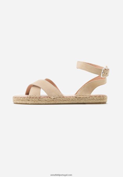 mulheres sandália plataforma couro bege F4BZ0D1576 Anna Field
