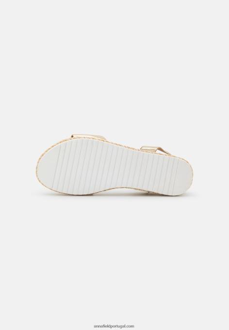 mulheres sandália plataforma dourada F4BZ0D1464 Anna Field