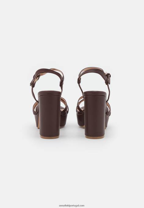 mulheres sandália plataforma marrom escuro F4BZ0D1558 Anna Field