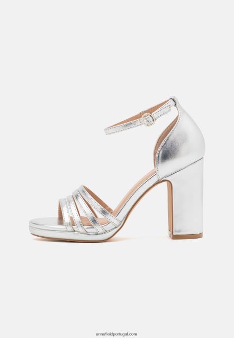 mulheres sandália plataforma prata F4BZ0D1580 Anna Field