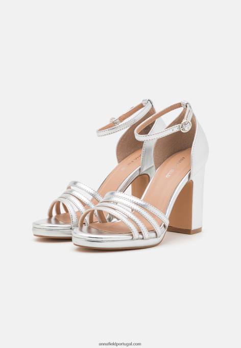 mulheres sandália plataforma prata F4BZ0D1580 Anna Field