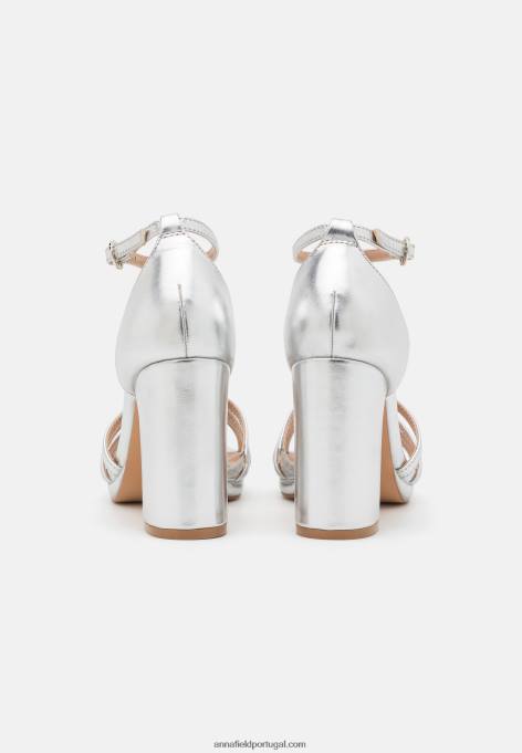 mulheres sandália plataforma prata F4BZ0D1580 Anna Field