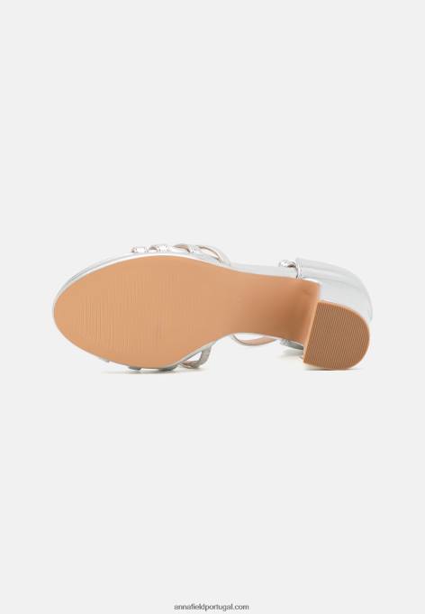 mulheres sandália plataforma prata F4BZ0D1580 Anna Field