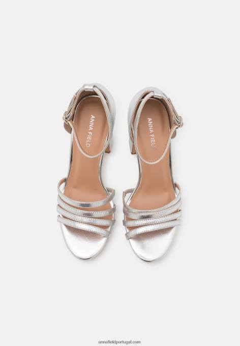 mulheres sandália plataforma prata F4BZ0D1580 Anna Field