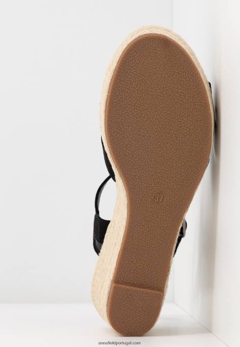 mulheres sandália plataforma preta F4BZ0D1480 Anna Field