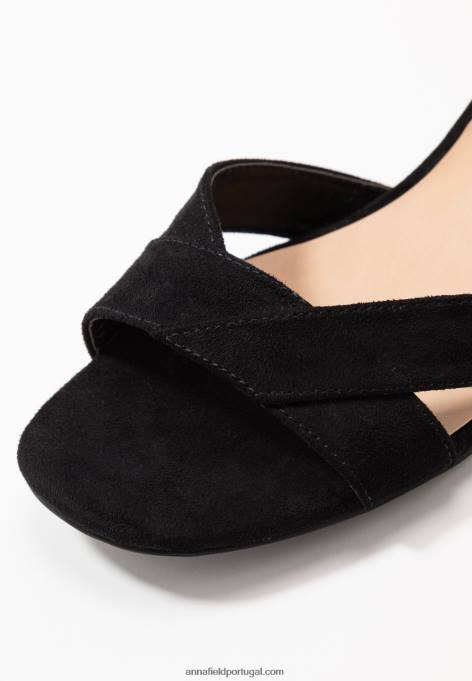 mulheres sandália preta F4BZ0D1259 Anna Field