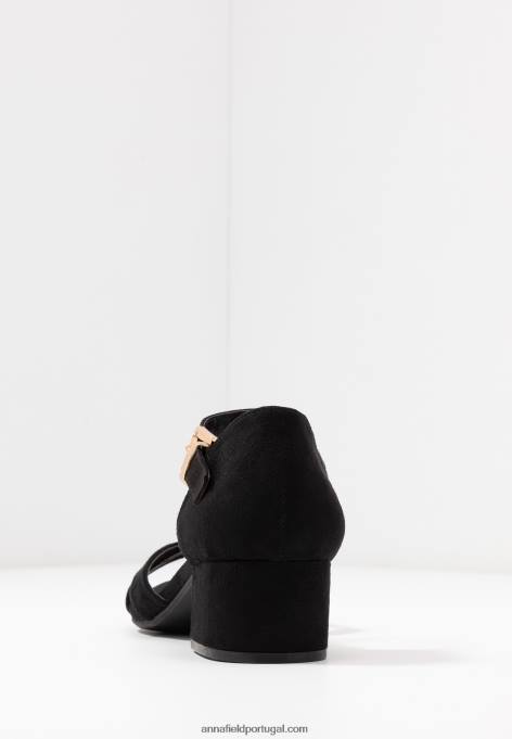 mulheres sandália preta F4BZ0D1259 Anna Field