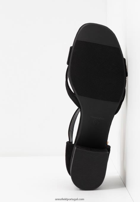 mulheres sandália preta F4BZ0D1259 Anna Field