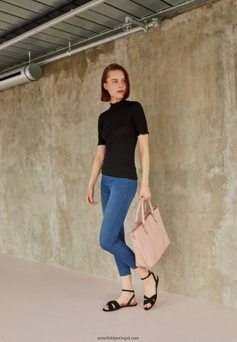 mulheres sandália preta F4BZ0D1269 Anna Field