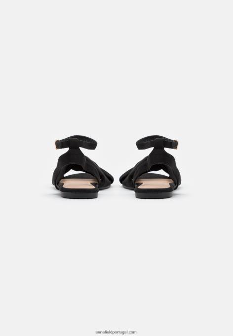 mulheres sandália preta F4BZ0D1269 Anna Field