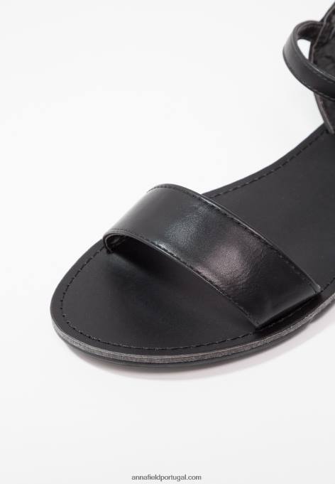 mulheres sandália preta F4BZ0D1273 Anna Field