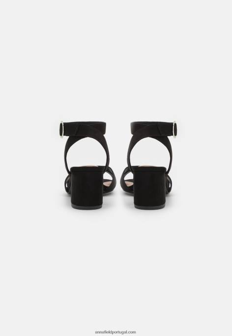 mulheres sandália preta F4BZ0D1287 Anna Field