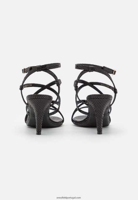 mulheres sandália preta F4BZ0D1327 Anna Field