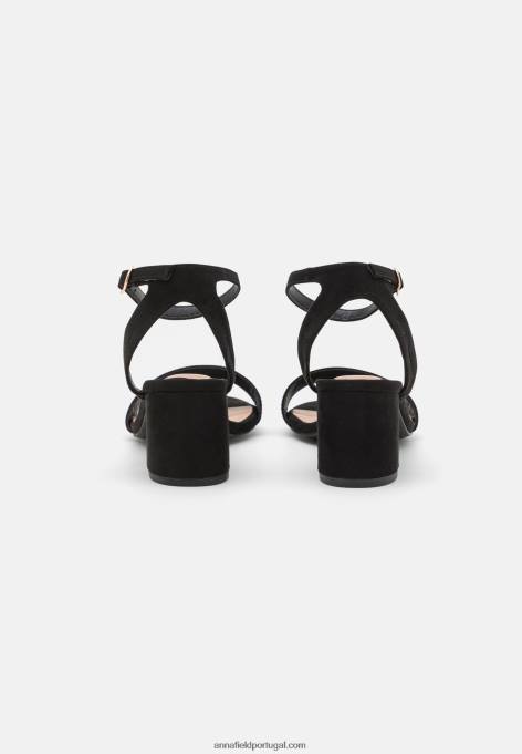 mulheres sandália preta F4BZ0D1374 Anna Field