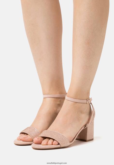 mulheres sandália rosa claro F4BZ0D1350 Anna Field