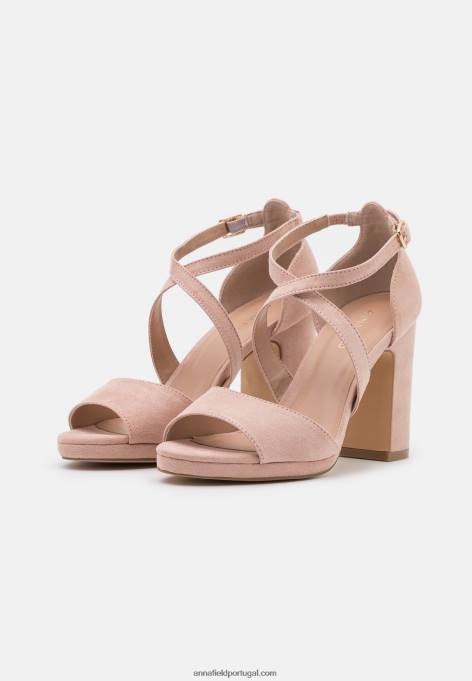 mulheres sandália rosa/dourada F4BZ0D1256 Anna Field