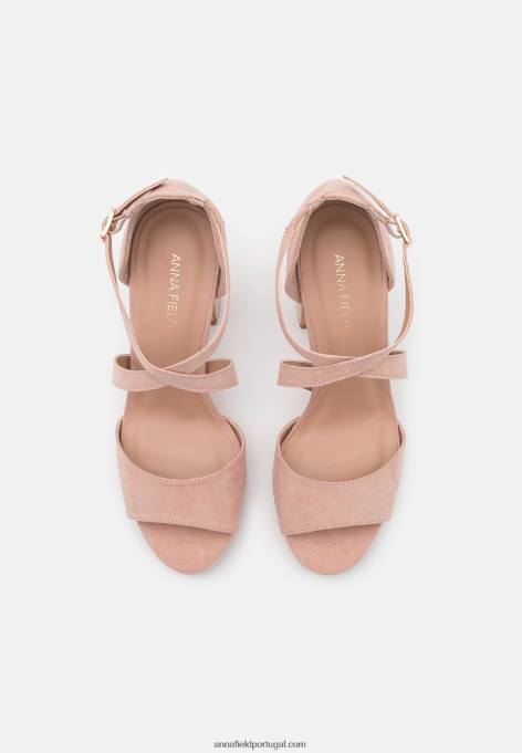 mulheres sandália rosa/dourada F4BZ0D1256 Anna Field