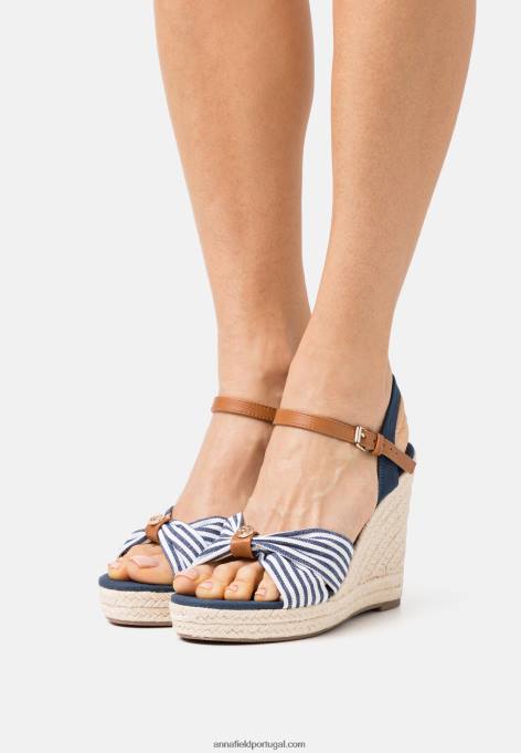 mulheres sandália salto alto azul escuro F4BZ0D1491 Anna Field