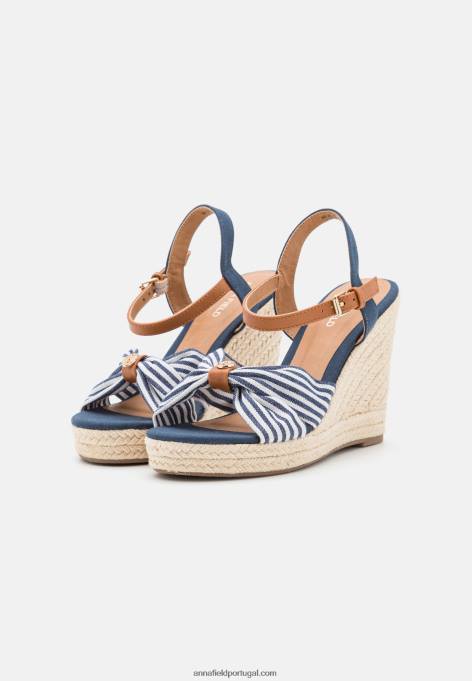 mulheres sandália salto alto azul escuro F4BZ0D1491 Anna Field