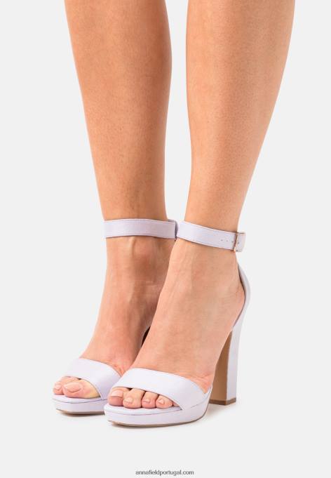 mulheres sandália salto alto lilás F4BZ0D1574 Anna Field