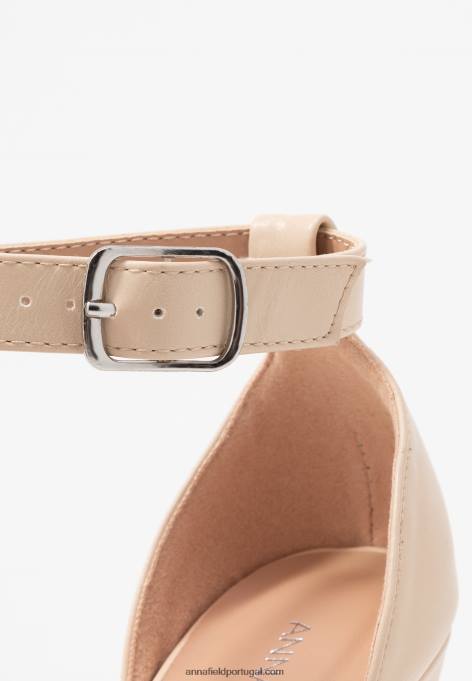 mulheres sandália salto alto offwhite F4BZ0D1557 Anna Field