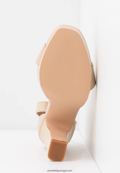 mulheres sandália salto alto offwhite F4BZ0D1557 Anna Field