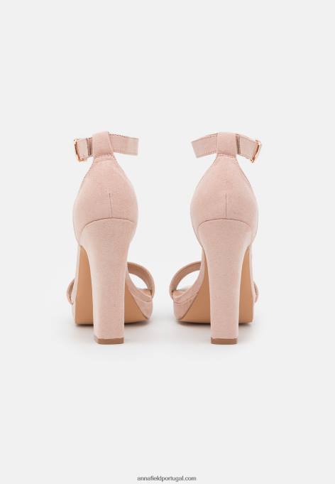 mulheres sandália salto alto rosa claro F4BZ0D1575 Anna Field