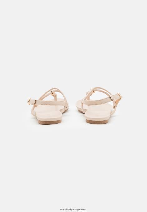 mulheres sandália t-bar bege F4BZ0D1511 Anna Field