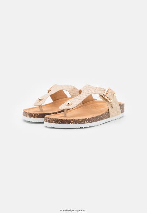 mulheres sandália t-bar bege F4BZ0D1539 Anna Field