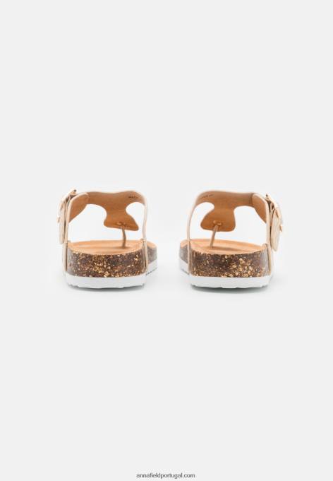 mulheres sandália t-bar bege F4BZ0D1539 Anna Field