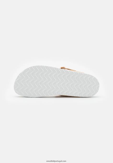 mulheres sandália t-bar bege F4BZ0D1539 Anna Field