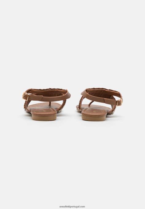 mulheres sandália t-bar bege F4BZ0D1540 Anna Field