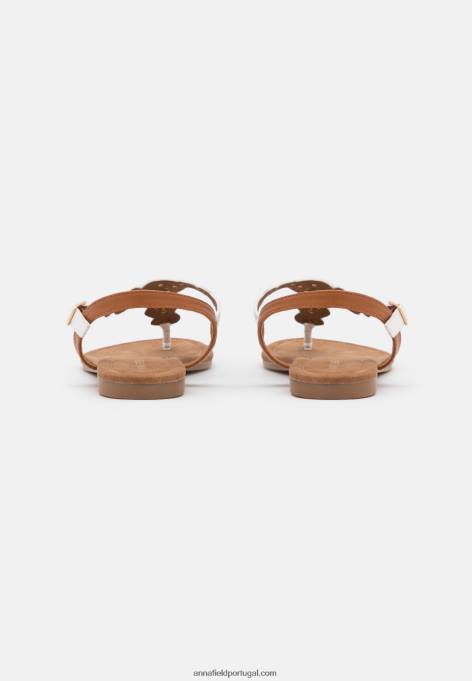 mulheres sandália t-bar branca F4BZ0D1496 Anna Field