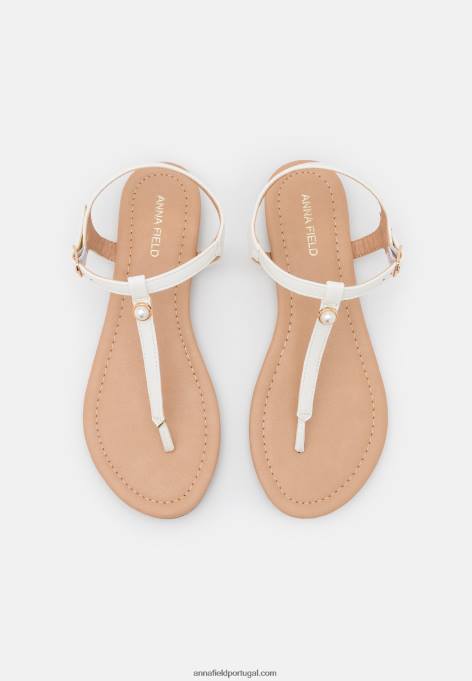 mulheres sandália t-bar branca F4BZ0D1505 Anna Field