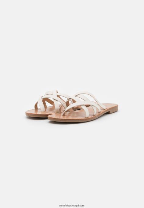 mulheres sandália t-bar branca F4BZ0D1544 Anna Field