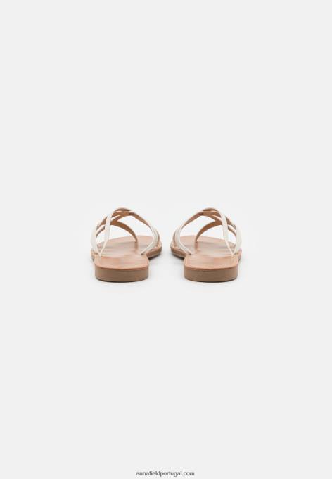 mulheres sandália t-bar branca F4BZ0D1544 Anna Field