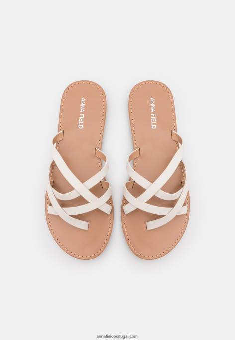 mulheres sandália t-bar branca F4BZ0D1544 Anna Field