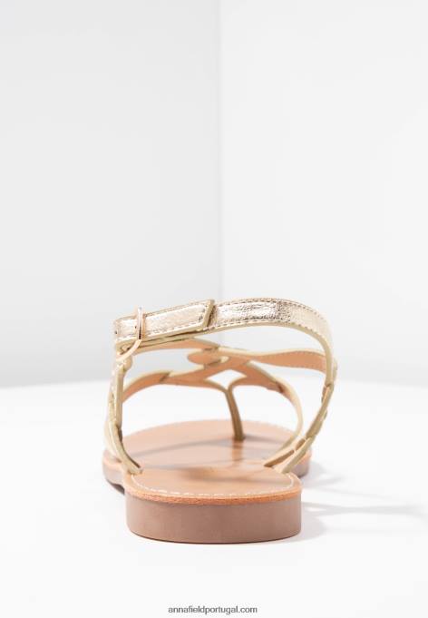 mulheres sandália t-bar dourada F4BZ0D1499 Anna Field