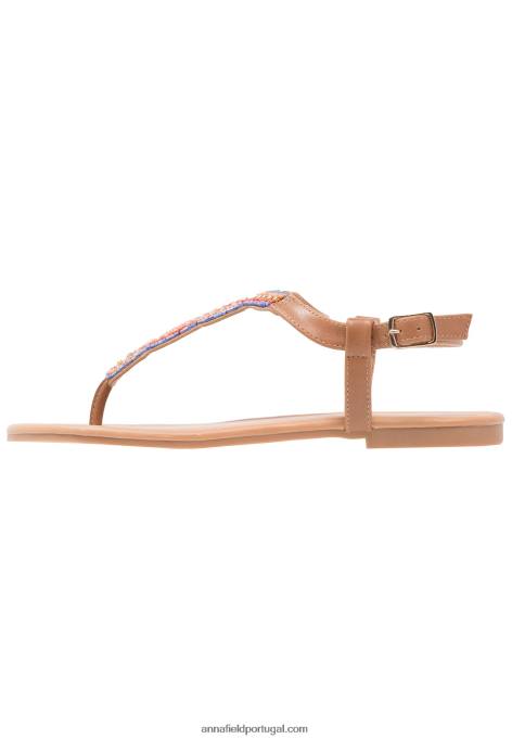 mulheres sandália t-bar marrom F4BZ0D1519 Anna Field