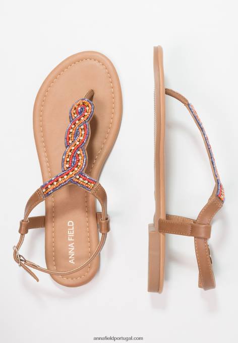 mulheres sandália t-bar marrom F4BZ0D1519 Anna Field